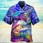 Rainbow Dolphin Jumping New Hawaiian Shirt Design Detail For Sunny Adventures And Casual Wear