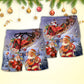 Christmas Santa Funny Beach Shorts Design View For Comfortable Resort And Beach Styling