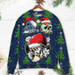 Christmas Skull Santa Hat Snow Sweater For Holiday Parties Family Gatherings And Seasonal Gift Giving