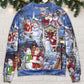 Santa And Snowman Happy Holiday Sweater For Holiday Parties Family Gatherings And Seasonal Gift Giving
