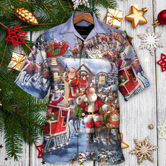 Christmas Santa Tonight Hawaiian Shirt Design Detail For Beach Days And Holiday Travel