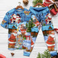 Santa And Snowman Friends Christmas Short Sleeve Pajamas Set For Winter Nights And Thoughtful Gifting