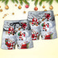 Christmas Santa In Snowy Mountain Beach Shorts For Poolside Relaxation And Summer Adventures