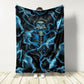 Skull Black Ground Thunder Flannel Blanket For Cozy Bedroom Sofa Decor