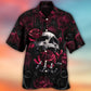 Dark Skull Rose Blood Screaming Hawaiian Shirt For Beach Parties And Weekend Getaways