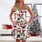 Snowman Family Christmas Joy V-Neck Sleeveless Cami Dress For Festive Events And Casual Summer Styling