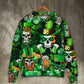 Irish Skull St Patrick Green Light Sweater For Art Lovers Holidays Parties And Comfortable Wear