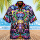 Bohemian Mushroom Skull Hawaiian Shirt Pattern View For Lightweight Everyday Style