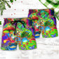 Colorful Tropical Frog Beach Shorts Pattern Detail For Poolside Fun And Lightweight Summer Style