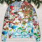 Snowman Happy Farm Holiday Christmas Sweater For Winter Celebrations Family Events And Relaxed Seasonal Styling