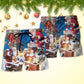 Christmas Santa Beach Shorts Pattern Detail For Island Trips And Relaxed Casual Wear