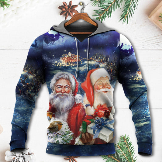 Santa Claus Snowy Christmas - 3D Hoodie