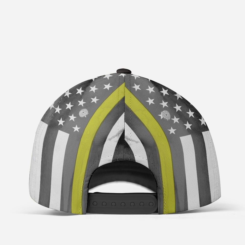 Custom Yellow Flag Excavator Personalized Name Classic Cap For Summer Activities Vacations And Comfortable Daily Wear
