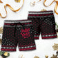 Christmas Tattoo Santa Humor Beach Shorts For Summer Vacation And Coastal Travel