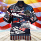 Patriotic Train Independence Day Hawaiian Shirt Design View For Resort Travel And Thoughtful Gifting