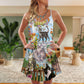 Cat Loves Home And V-Neck Sleeveless Cami Dress For Vacations Outdoor Events And Cheerful Casual Fashion