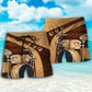 Old Drummer And Lovely Lady Vintage Beach Shorts For Summer Vacation And Coastal Travel