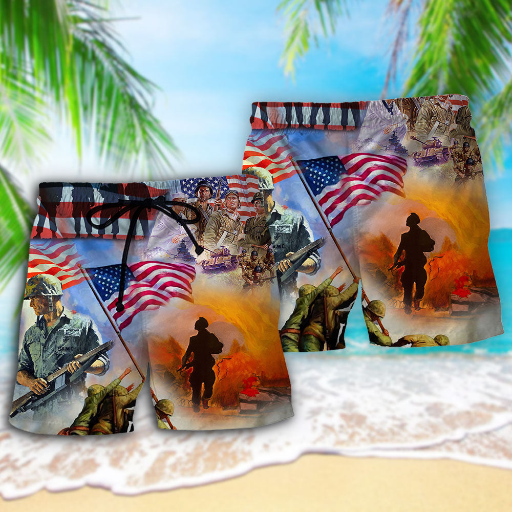 USA Veteran Proud Honor Beach Shorts For Coastal Adventures And Relaxed Summer Wear