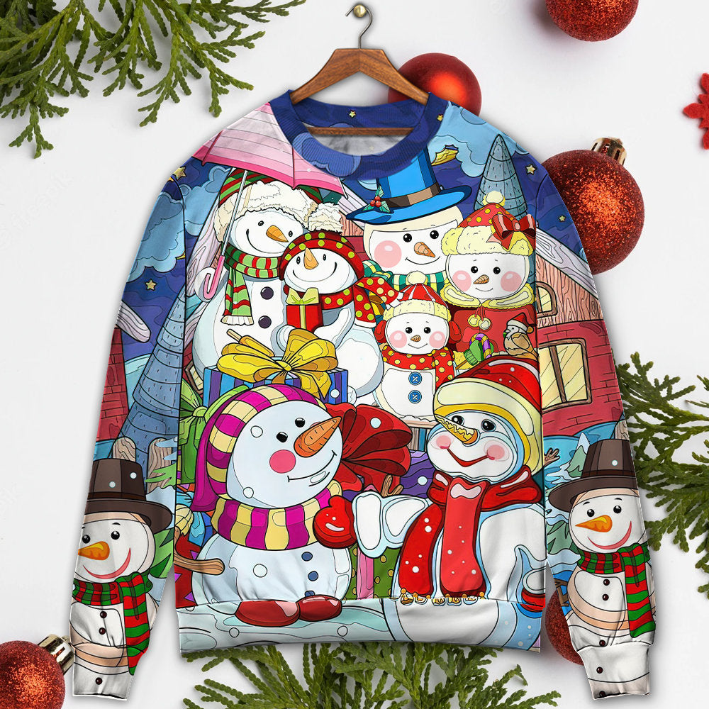 Christmas Snowman Merry Xmas Sweater For Festive Events Weekend Outings And Comfortable Winter Style