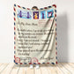 Dear Mom Love Letter Flannel Blanket For Cozy Bedroom Sofa Decor