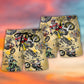 Vintage Motocross Biker Motorcycle Beach Shorts Design View For Poolside Relaxation And Holiday Trips