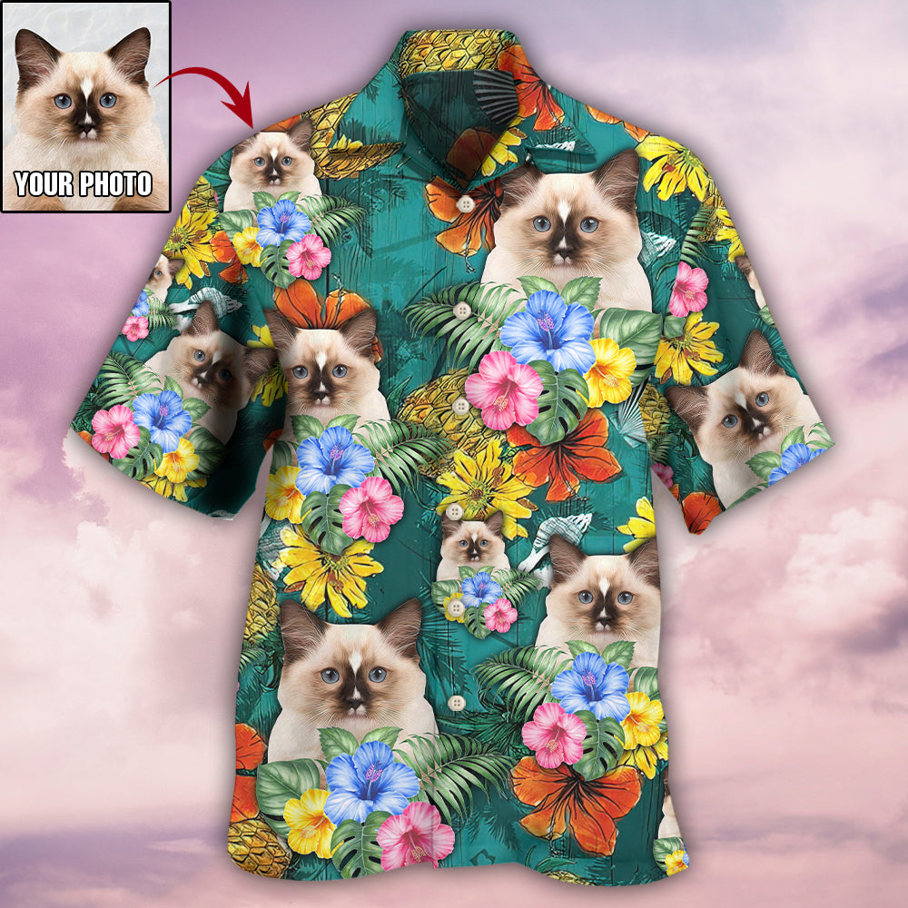 Tropical Cat Various Custom Photo Hawaiian Shirt Artwork View For Coastal Escapes And Resort Style