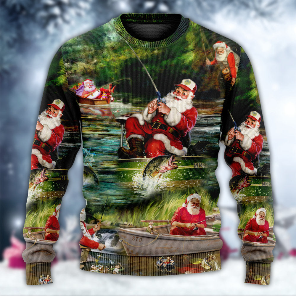 Christmas Merry Fishmas Happy Reel Sweater For Festive Family Events Casual Wear And Holiday Gift Giving