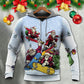 Christmas Santa Skateboard Snow Day Hoodie For Holiday Vacations Winter Events And Everyday Comfort