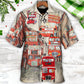 Bus Driver Red Party Hawaiian Shirt Front Pattern View For Warm Weather Events