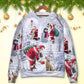 Christmas Santa Chilling With Friends Sweater For Festive Events Weekend Outings And Comfortable Winter Style