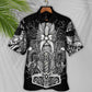 Norse Warrior Faith Thunder Hawaiian Shirt For Coastal Adventures And Warm Weather Wear