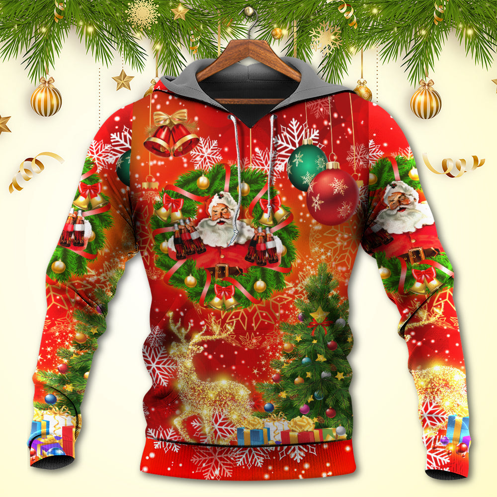 Santa Tree Lights Christmas Reindeer Snowman Family Hoodie For Festive Family Moments Winter Wear And Holiday Gift Ideas