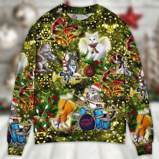 Cat Merry Christmas Angel Sweater For Winter Celebrations Family Events And Relaxed Seasonal Styling