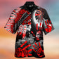 Bohemian Red Skull American Halloween Moon Night Hawaiian Shirt Pattern View For Relaxed Warm Weather Outfits