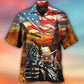 Western Vintage Skull Cowboy Shot American Flag Hawaiian Shirt For Warm Weather Adventures And Everyday Comfort