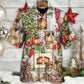 Festive Christmas Dog Hawaiian Shirt Design View For Tropical Vacations