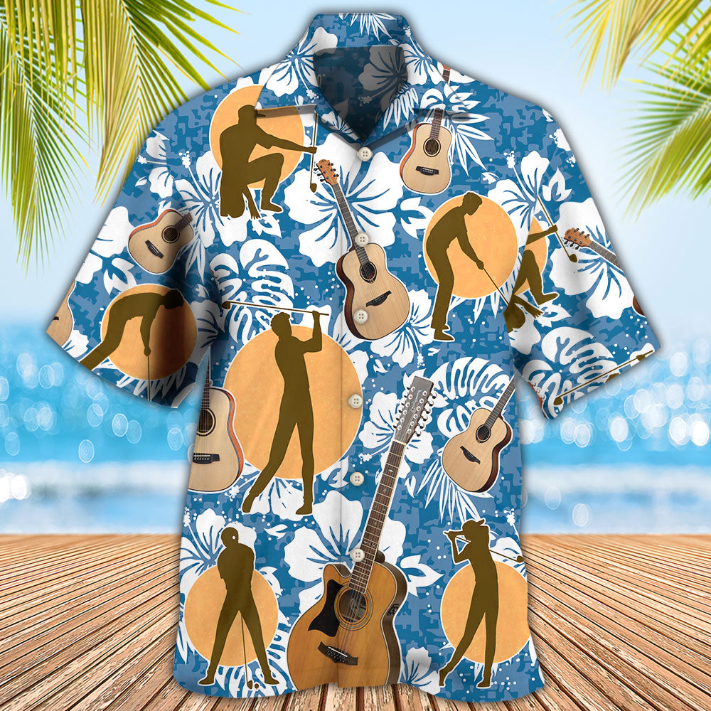 Guitar Golf Hawaiian Shirt For Coastal Adventures And Warm Weather Wear