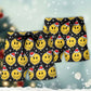 Happy Face Santa Hat Beach Shorts Design View For Poolside Relaxation And Holiday Trips