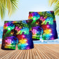 Christmas Camping Cozy Beach Shorts Pattern Detail For Coastal Leisure And Thoughtful Gift Giving
