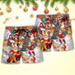 Christmas Santa Beach Shorts Pattern Detail For Outdoor Activities And Leisure And Relaxation