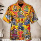 Vintage Hot Rod Racing Hawaiian Shirt Tropical Styling View For Coastal Travel