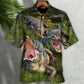 Crocodile Turn Head Hawaiian Shirt Fabric Pattern Detail For Beach Days