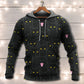 Black Cute Cat Eye Contact Hoodie For Wildlife Themes Travel Days And Comfortable Casual Style