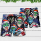Christmas Skull Flag Skeleton Beach Shorts Pattern Detail For Sunny Outdoor Activities