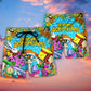 Colorful Music Festival Beach Shorts Pattern Detail For Resort Wear And Versatile Outdoor Wear