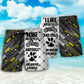 Motorcycle I Like Motocycles And Dogs Beach Shorts Artwork Detail For Casual Warm Weather Outfits