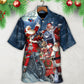 Christmas Santa Reindeer Motorbike Hawaiian Shirt For Coastal Adventures And Warm Weather Wear