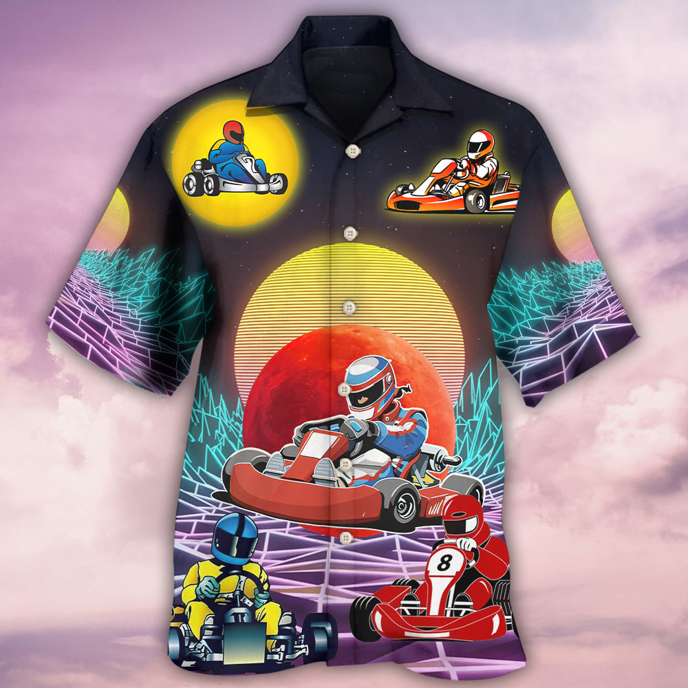 Kart Racing Universe Hawaiian Shirt Design Detail For Beach Days And Holiday Travel