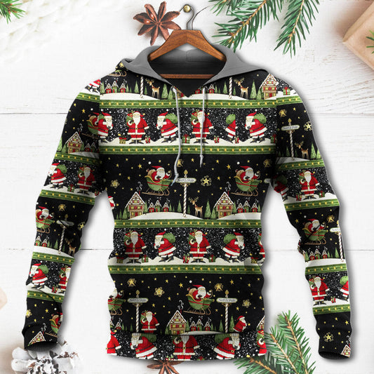 Santa Big Christmas Night Hoodie For Festive Family Moments Winter Wear And Holiday Gift Ideas