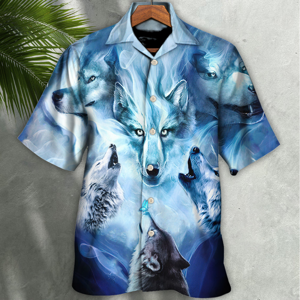 Wolf Fear Bigger Hawaiian Shirt Design View For Resort Wear
